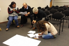 7. Participantes durante el ejercicio del Taller De dónde viene lo que como